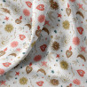Printed Cotton MYSTIC White / Coral